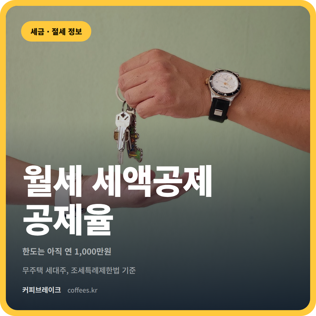 월세 세액공제 공제율 대표이미지