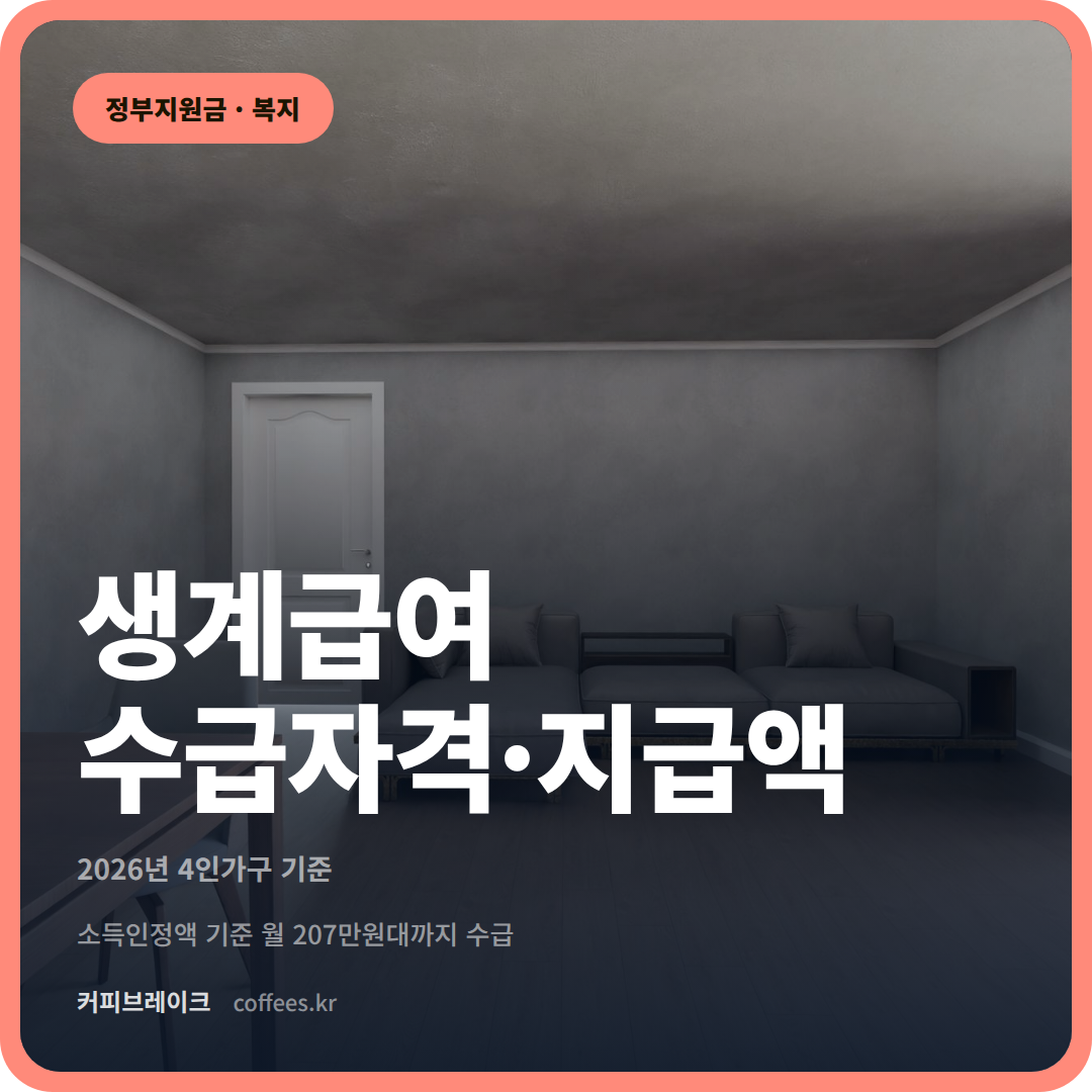 생계급여 수급자격·지급액 대표이미지